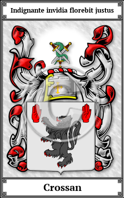 Crossan Family Crest Download (JPG)  Book Plated - 150 DPI