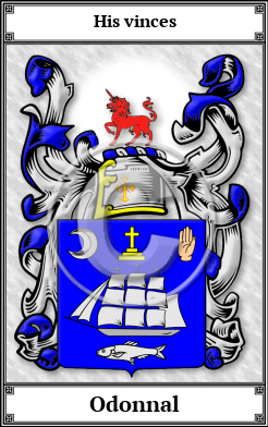 Odonnal Family Crest Download (JPG)  Book Plated - 150 DPI