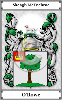 O'Rowe Family Crest Download (JPG)  Book Plated - 150 DPI