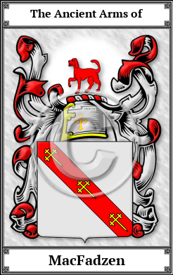 MacFadzen Family Crest Download (JPG) Book Plated - 600 DPI