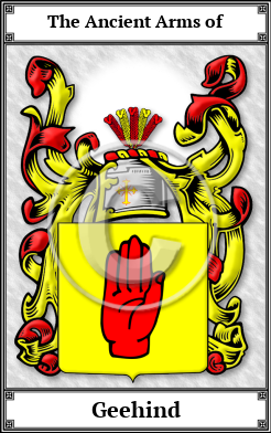 Geehind Family Crest Download (JPG)  Book Plated - 150 DPI