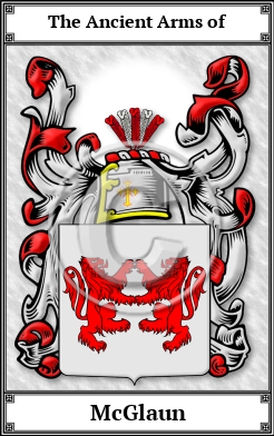 McGlaun Family Crest Download (JPG)  Book Plated - 150 DPI