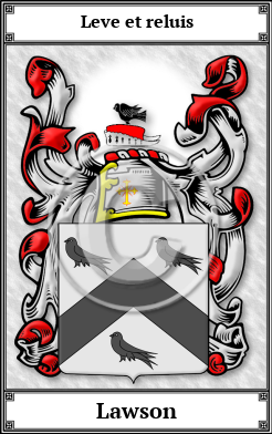Lawson Family Crest Download (JPG)  Book Plated - 150 DPI
