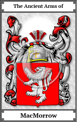 MacMorrow Family Crest Download (JPG)  Book Plated - 150 DPI
