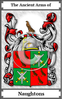 Naughtons Family Crest Download (JPG)  Book Plated - 150 DPI