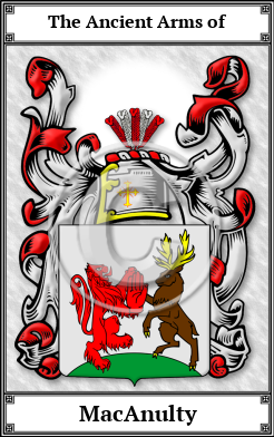 MacAnulty Family Crest Download (JPG)  Book Plated - 150 DPI