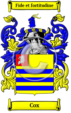 Cox Family Crest Download (JPG) Heritage Series - 600 DPI