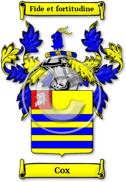 Cox Family Crest Download (jpg) Legacy Series - 150 DPI