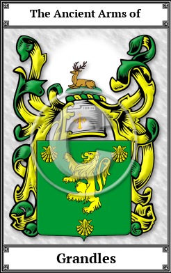 Grandles Family Crest Download (JPG)  Book Plated - 150 DPI