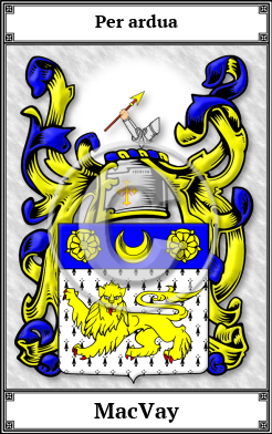 MacVay Family Crest Download (JPG)  Book Plated - 150 DPI