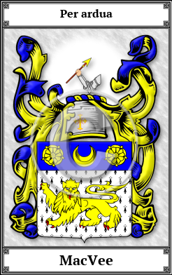 MacVee Family Crest Download (JPG)  Book Plated - 150 DPI