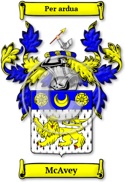 McAvey Family Crest Download (jpg) Legacy Series - 150 DPI