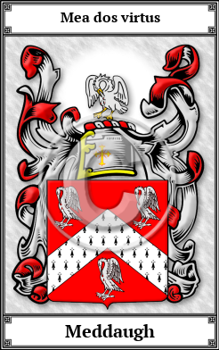 Meddaugh Family Crest Download (JPG)  Book Plated - 150 DPI