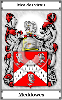 Meddowes Family Crest Download (JPG) Book Plated - 600 DPI