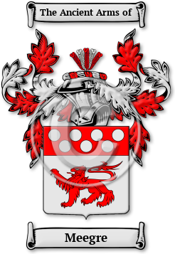 Meegre Family Crest Download (jpg) Legacy Series - 150 DPI