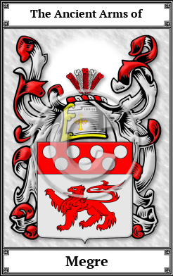 Megre Family Crest Download (JPG) Book Plated - 600 DPI