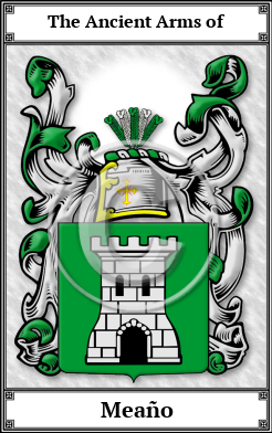 Meaño Family Crest Download (JPG)  Book Plated - 150 DPI
