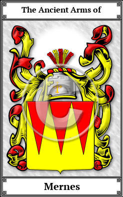 Mernes Family Crest Download (JPG)  Book Plated - 150 DPI