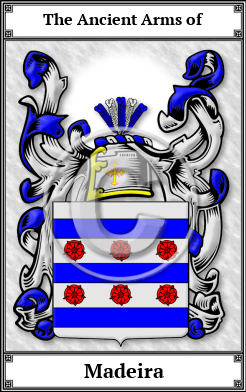 Madeira Family Crest Download (JPG) Book Plated - 600 DPI