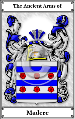 Madere Family Crest Download (JPG)  Book Plated - 150 DPI
