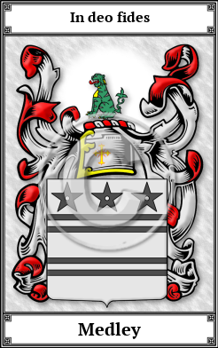 Medley Family Crest Download (JPG)  Book Plated - 150 DPI