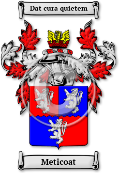 Meticoat Family Crest Download (jpg) Legacy Series - 150 DPI