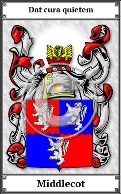 Middlecot Family Crest Download (JPG) Book Plated - 600 DPI