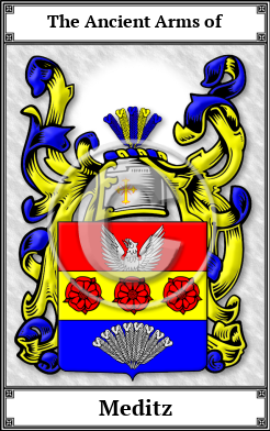 Meditz Family Crest Download (JPG)  Book Plated - 150 DPI