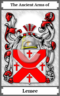 Lemee Family Crest Download (JPG)  Book Plated - 150 DPI