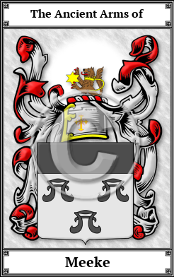 Meeke Family Crest Download (JPG) Book Plated - 600 DPI