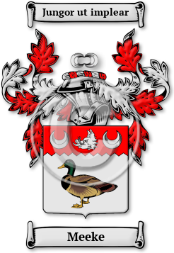 Meeke Family Crest Download (jpg) Legacy Series - 150 DPI