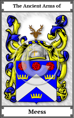 Meess Family Crest Download (JPG)  Book Plated - 150 DPI