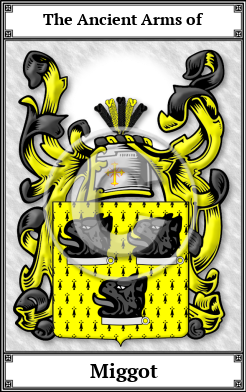Miggot Family Crest Download (JPG)  Book Plated - 150 DPI