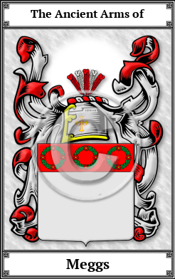 Meggs Family Crest Download (JPG)  Book Plated - 150 DPI