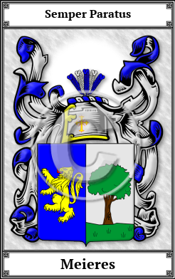 Meieres Family Crest Download (JPG)  Book Plated - 150 DPI