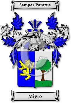 Miere Family Crest Download (jpg) Legacy Series - 150 DPI