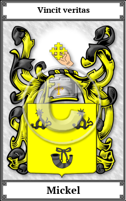 Mickel Family Crest Download (JPG)  Book Plated - 150 DPI