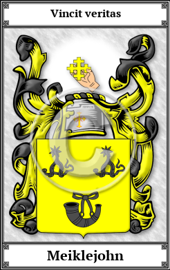 Meiklejohn Family Crest Download (JPG)  Book Plated - 150 DPI