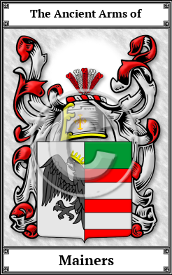 Mainers Family Crest Download (JPG)  Book Plated - 150 DPI