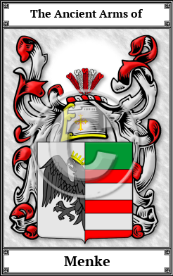 Menke Family Crest Download (JPG)  Book Plated - 150 DPI