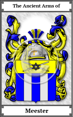 Meester Family Crest Download (JPG)  Book Plated - 150 DPI