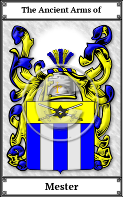 Mester Family Crest Download (JPG)  Book Plated - 150 DPI