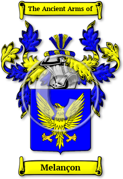 Melançon Family Crest Download (JPG) Legacy Series - 600 DPI