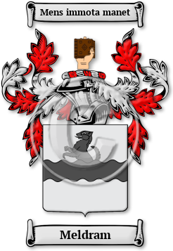 Meldram Family Crest Download (jpg) Legacy Series - 150 DPI