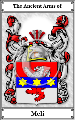 Meli Family Crest Download (JPG)  Book Plated - 150 DPI