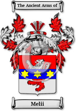 Melii Family Crest Download (jpg) Legacy Series - 150 DPI