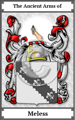 Meless Family Crest Download (JPG)  Book Plated - 150 DPI