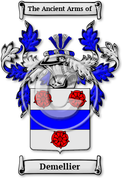 Demellier Family Crest Download (jpg) Legacy Series - 150 DPI