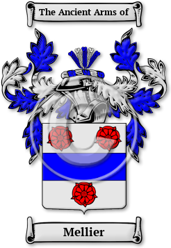Mellier Family Crest Download (jpg) Legacy Series - 150 DPI