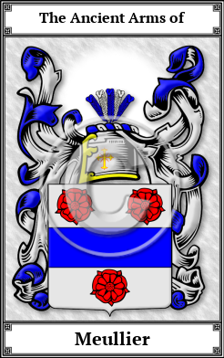 Meullier Family Crest Download (JPG)  Book Plated - 150 DPI